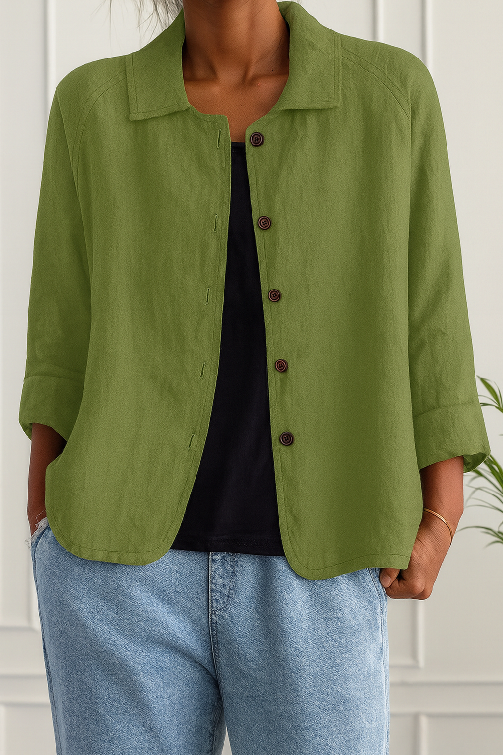 Roseline | Gilet Coton Élégance Intemporelle