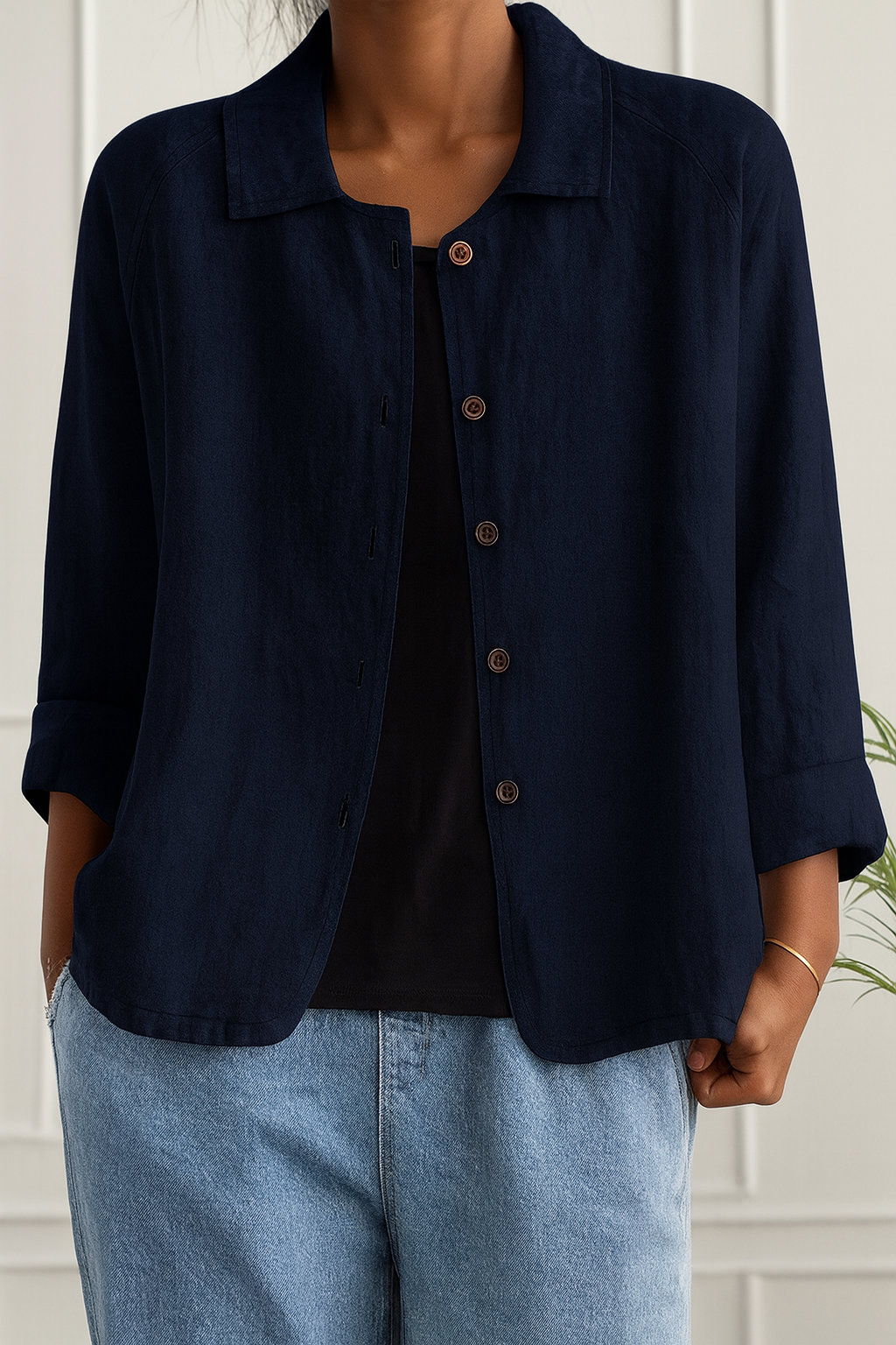 Roseline | Gilet Coton Élégance Intemporelle