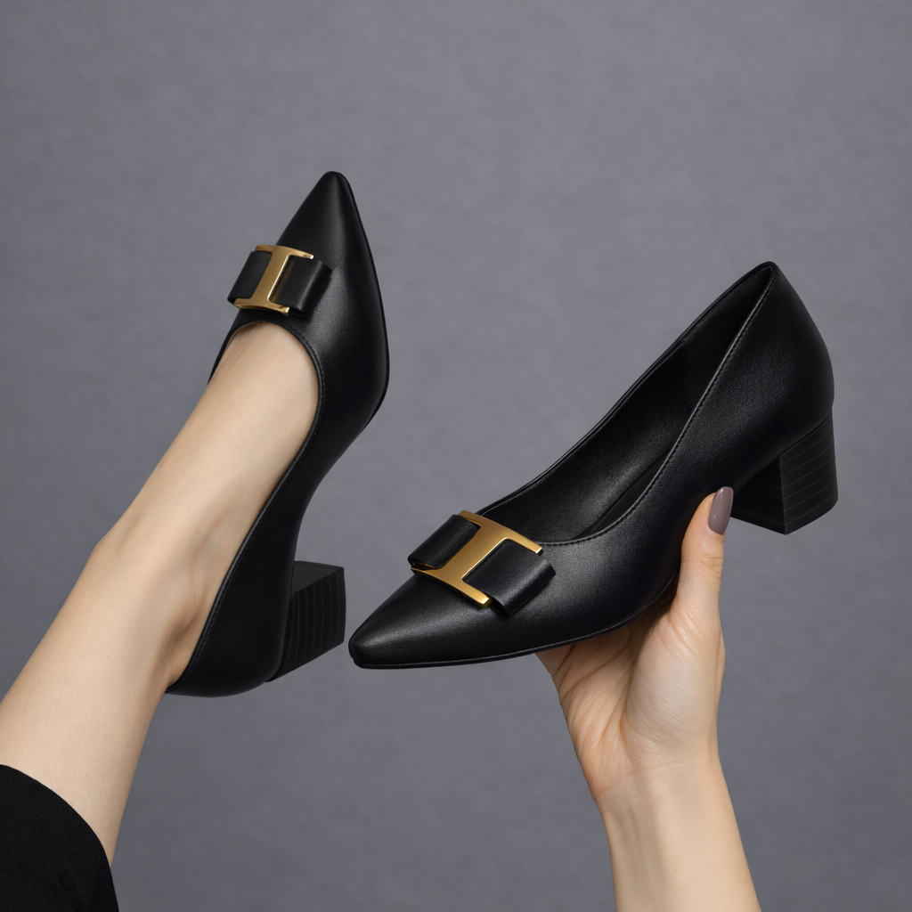Lucia | Talons Cuir Bout Pointu