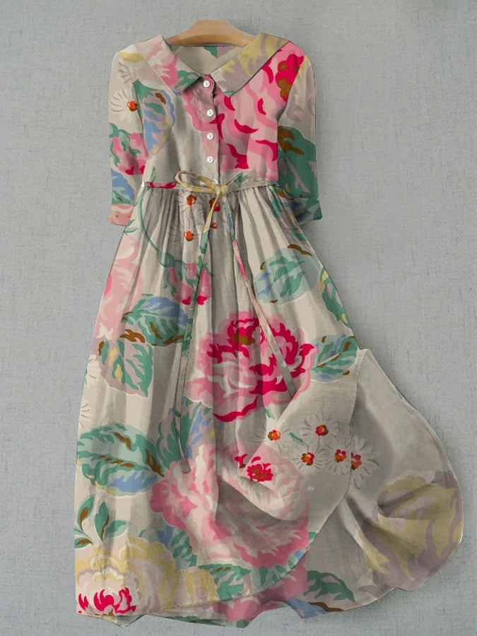 Madeleine | Robe Fleurie Pastels Délicats