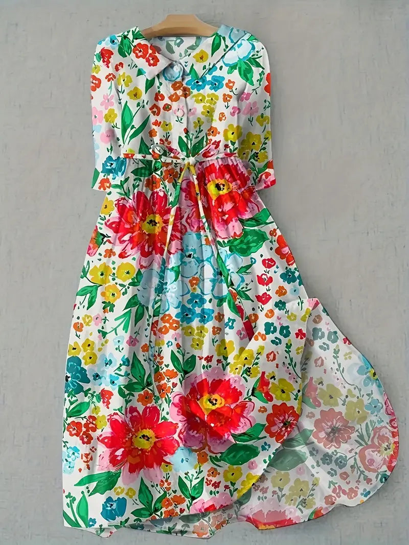 Colette | Robe Fleurie Couleurs Vives