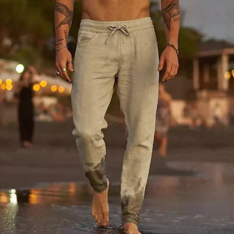 Théo | Pantalon en Coton et Lin Léger Intemporel