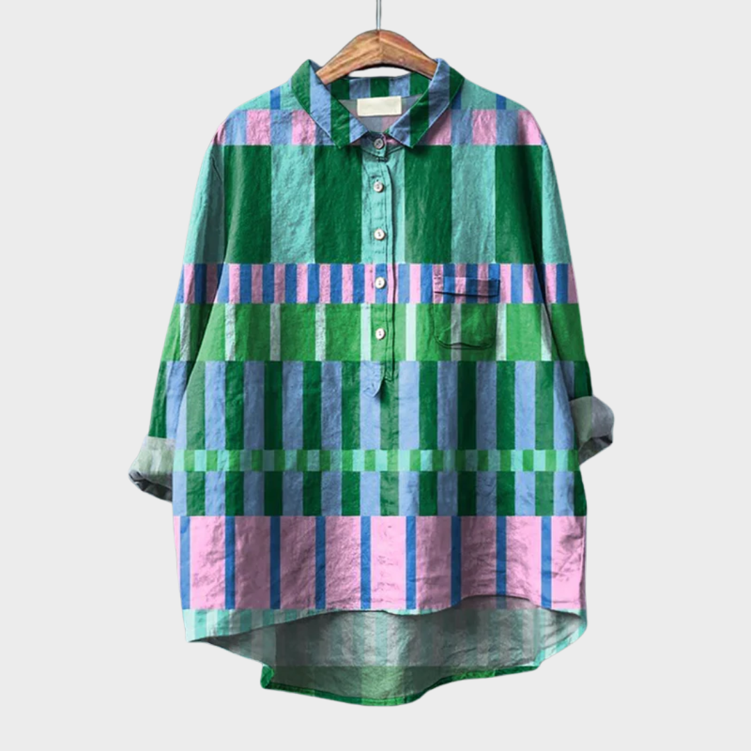Amber | Chemise Bicolore Élan Créatif