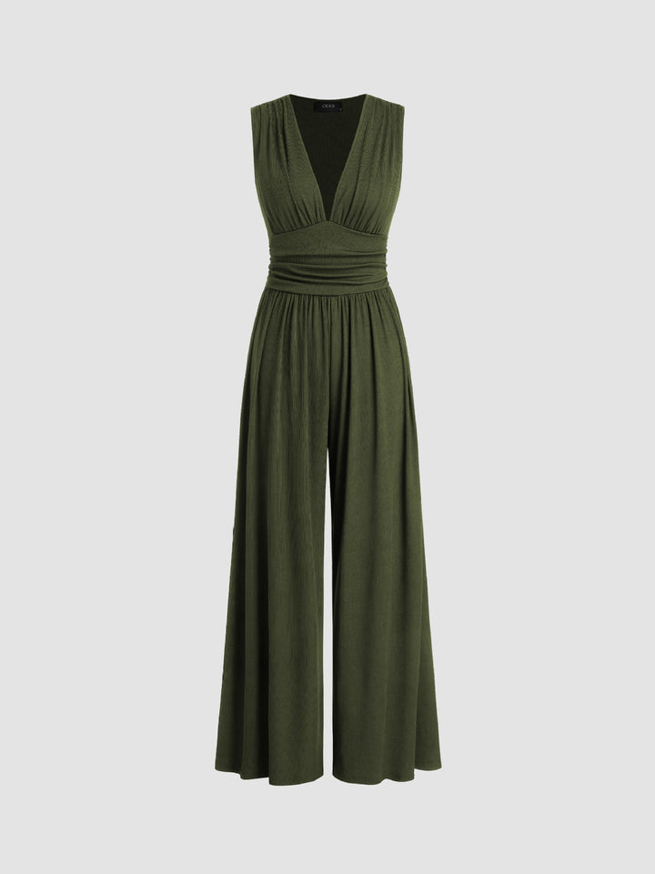 CHARITY | Elegant Sleeveless Wide-Leg Jumpsuit