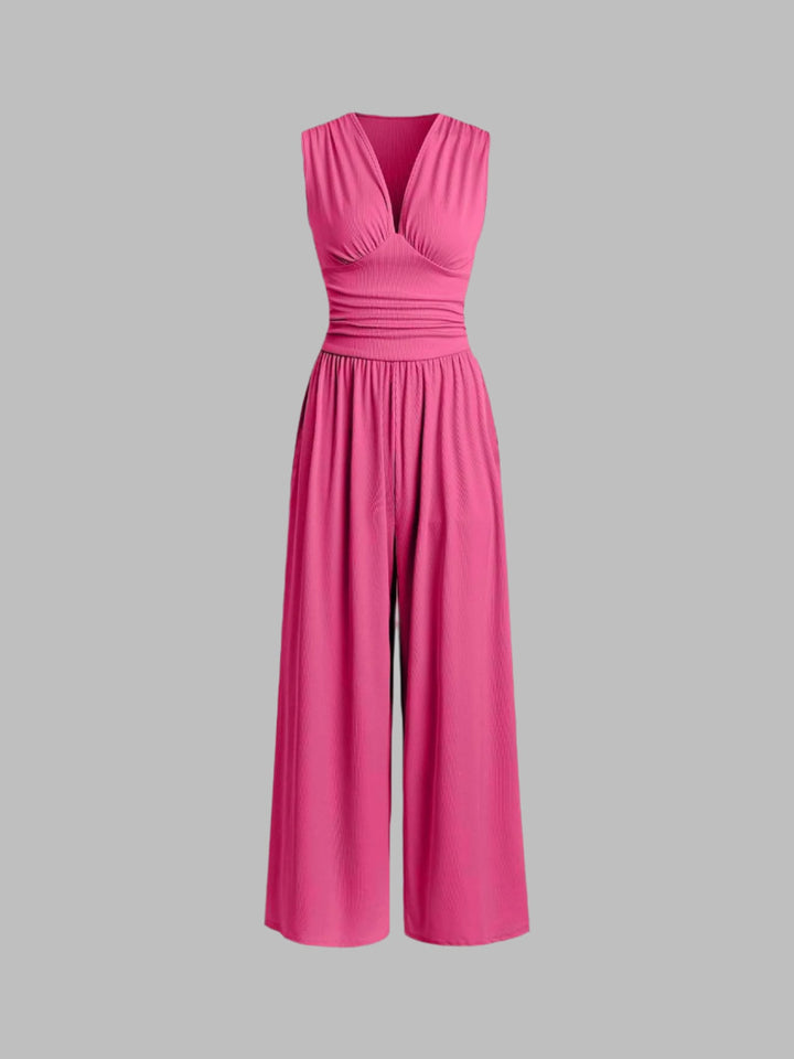 CHARITY | Elegant Sleeveless Wide-Leg Jumpsuit