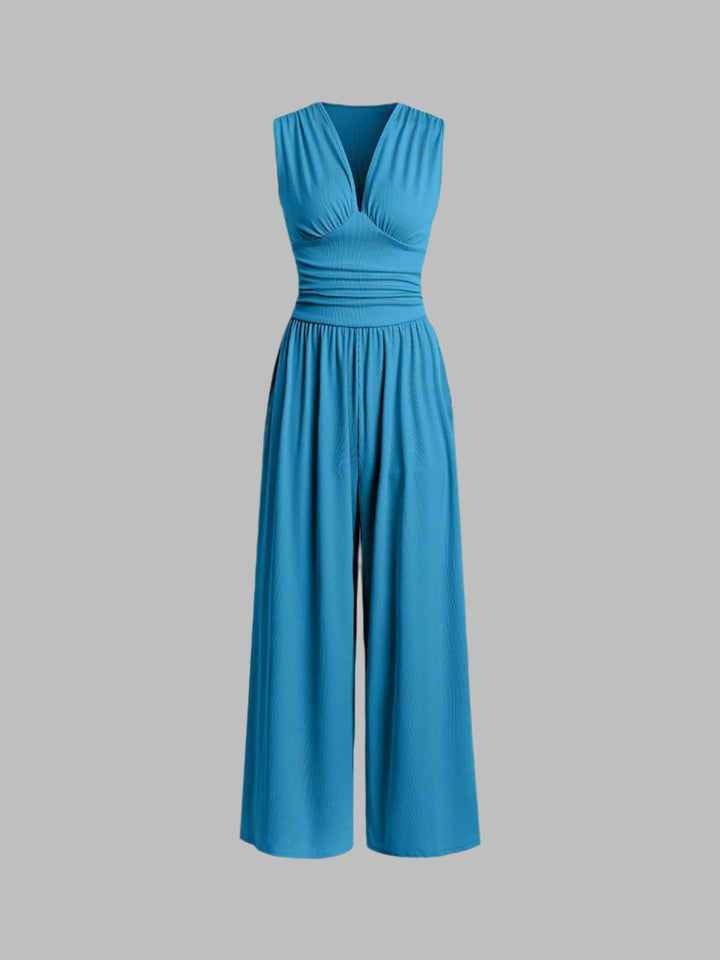 CHARITY | Elegant Sleeveless Wide-Leg Jumpsuit