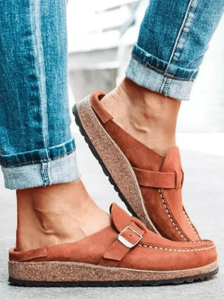 Margaux | Sabot Liège Daim Boucle Ajustable