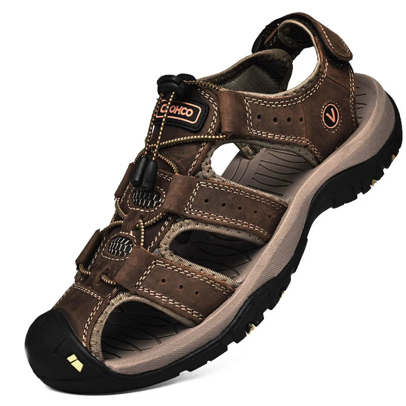 Thomas | Sandale Outdoor Renforcée en Cuir
