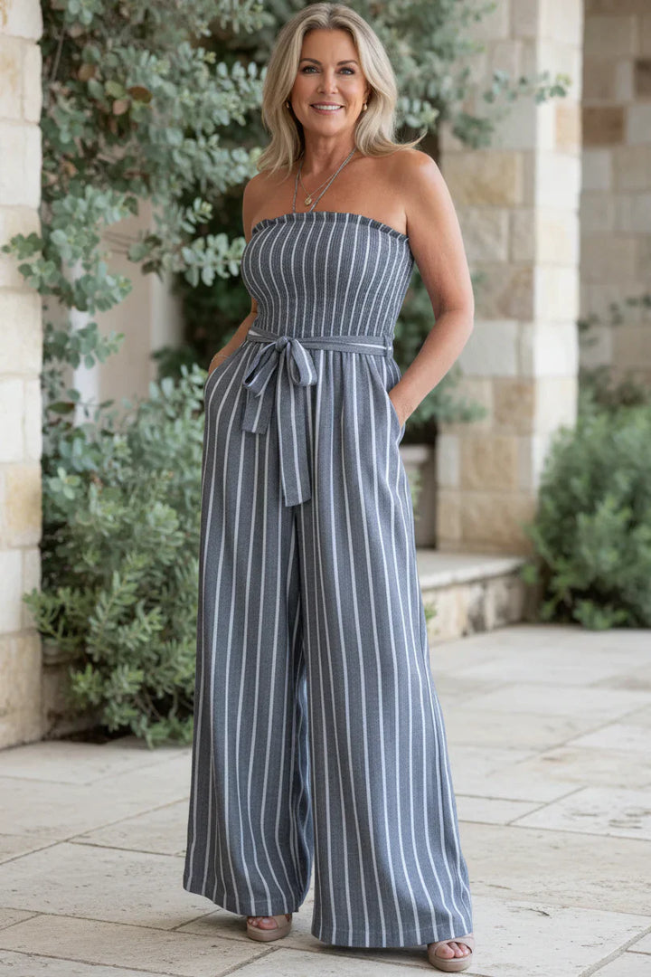 LEONORA | Strapless Wide-Leg Jumpsuit