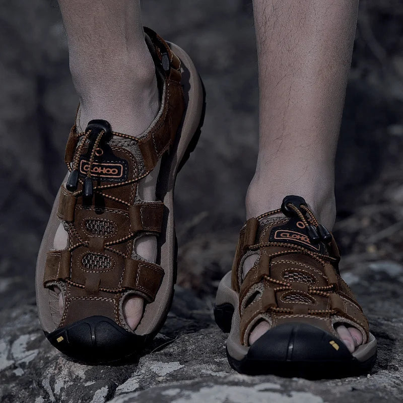 Thomas | Sandale Outdoor Renforcée en Cuir