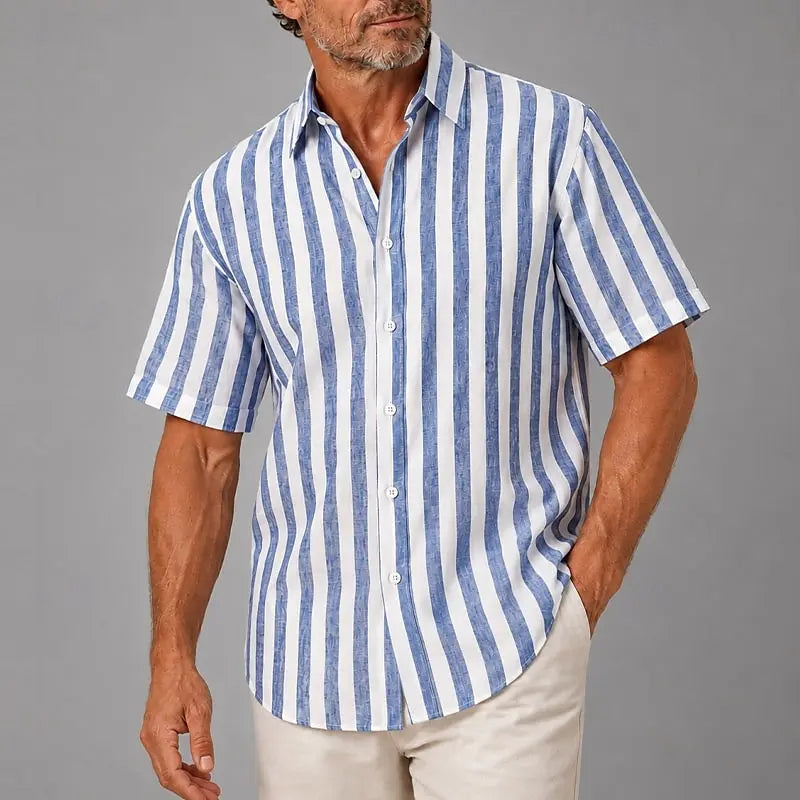 Renaud | Chemise Été Rayures Verticales Légère