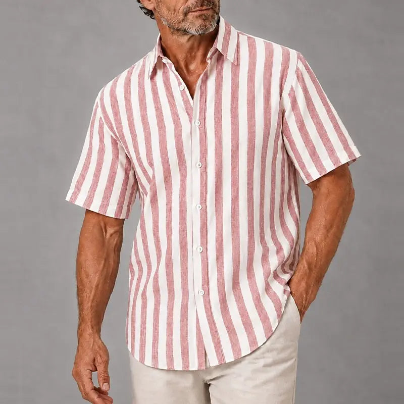 Renaud | Chemise Été Rayures Verticales Légère