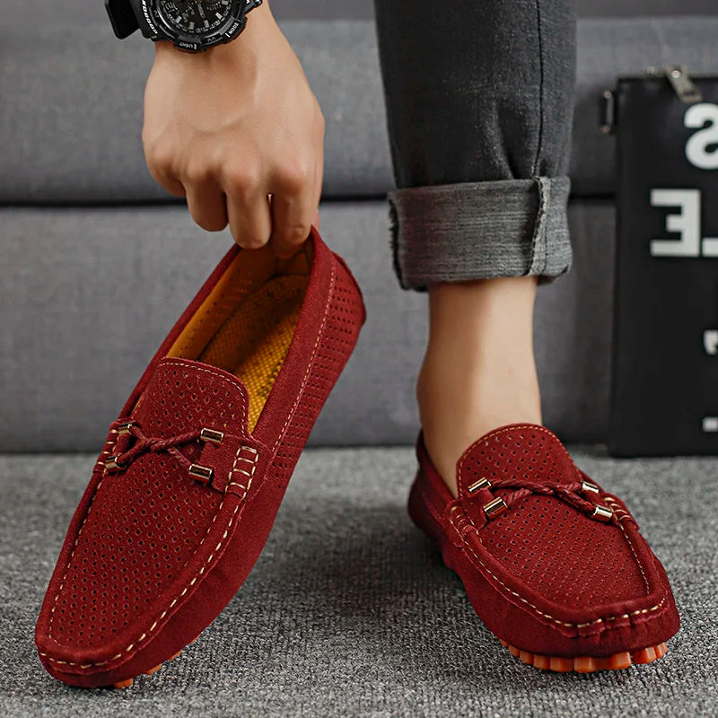 Léopold | Mocassin Respirant Quotidien en Cuir et Suède