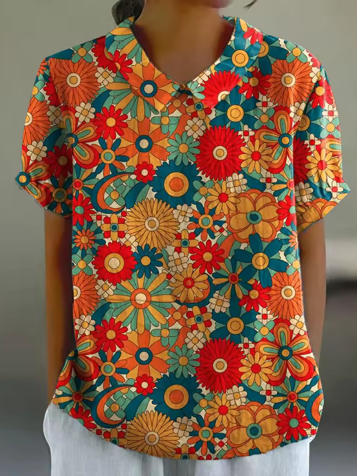 Hazel | Chemise Rétro Fleurie
