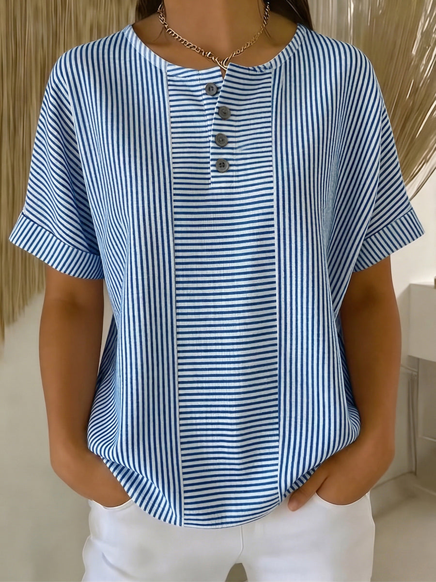 Belle | Blouse Rayée Légère Été