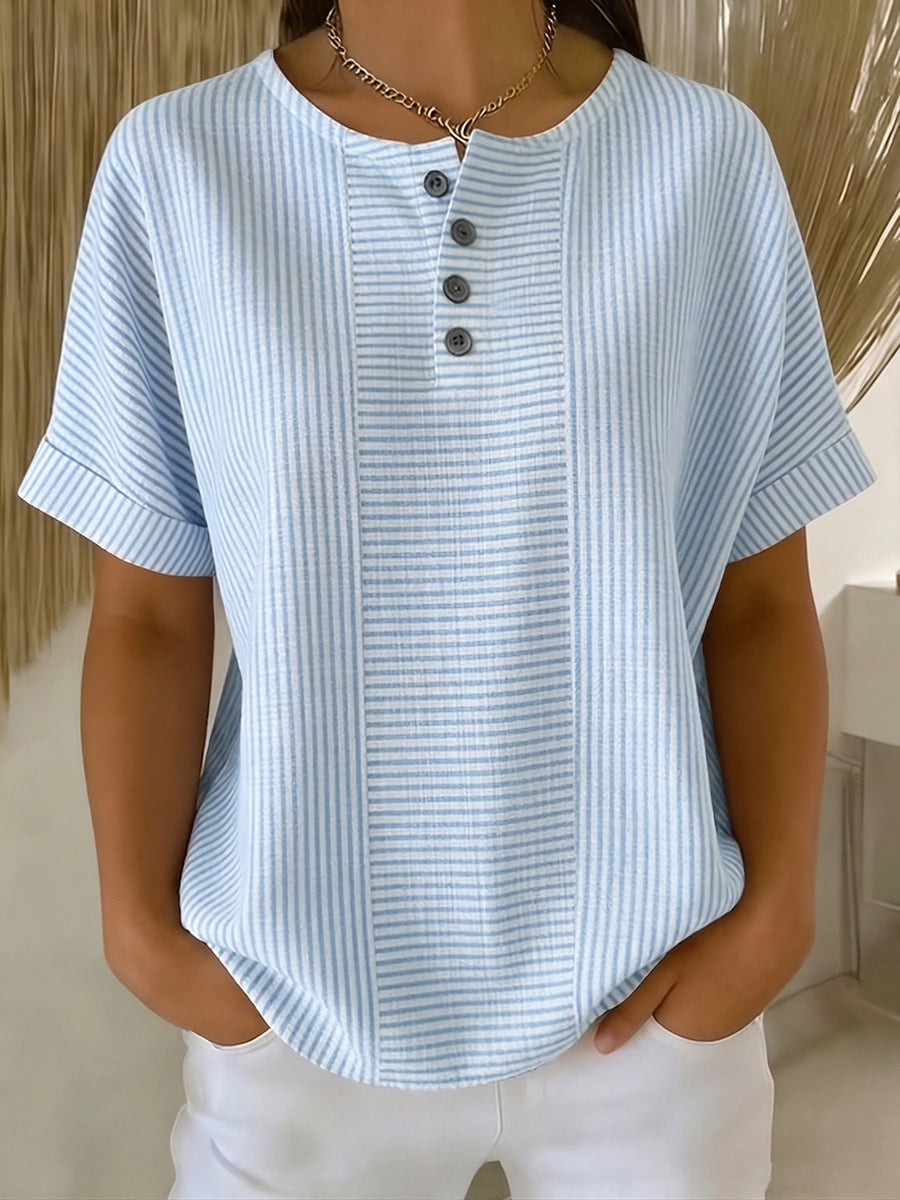 Belle | Blouse Rayée Légère Été