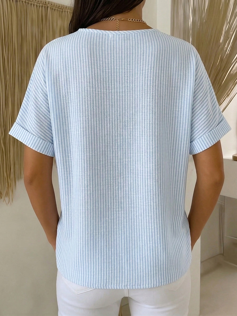 Belle | Blouse Rayée Légère Été