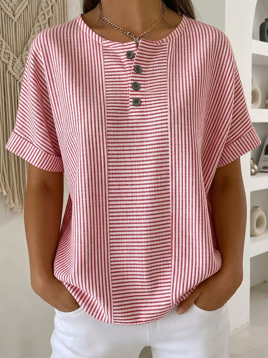 Belle | Blouse Rayée Légère Été