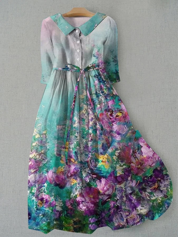 Tessa | Robe Florale Touche Artistique