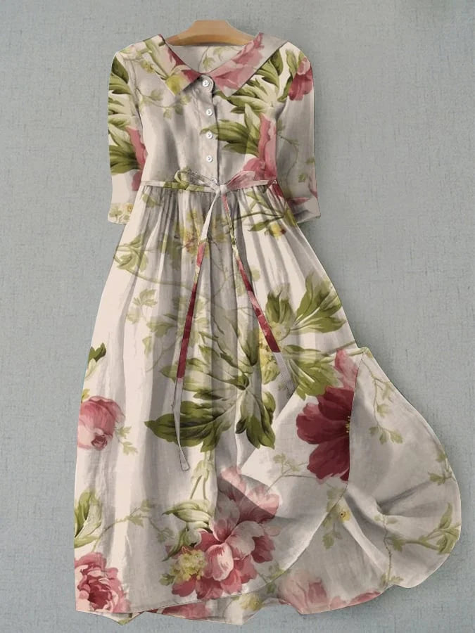 Vivienne | Robe Fleurie Classique Élégante