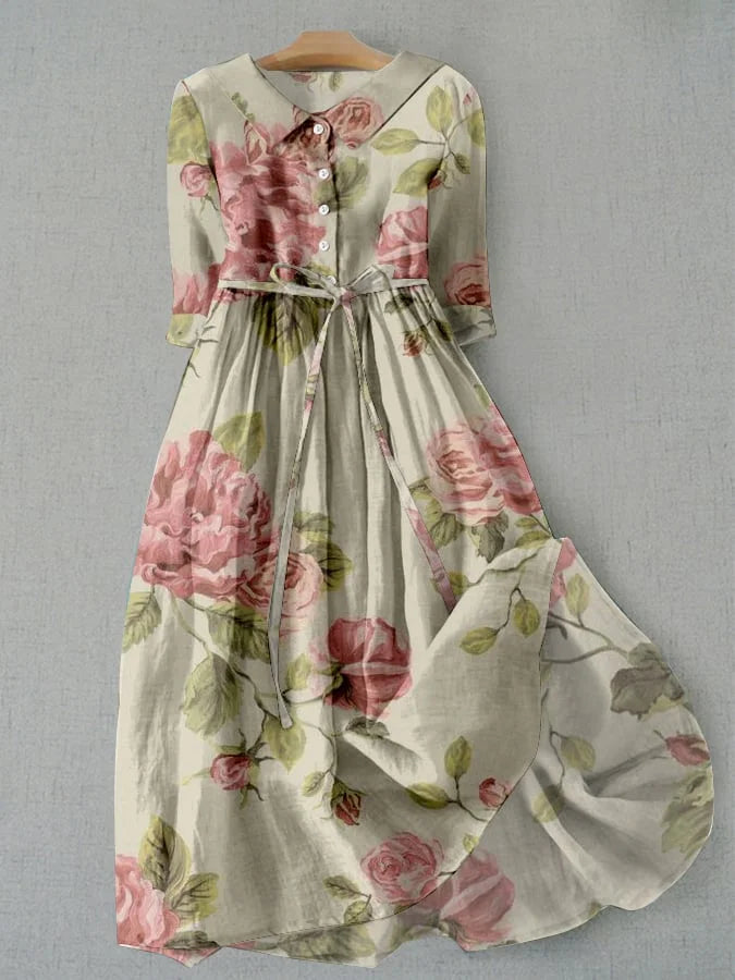 Helena | Robe Roses Vintage Romantique