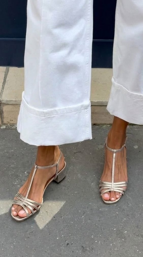 ALLEGRA | Golden Sandals Everyday Elegance
