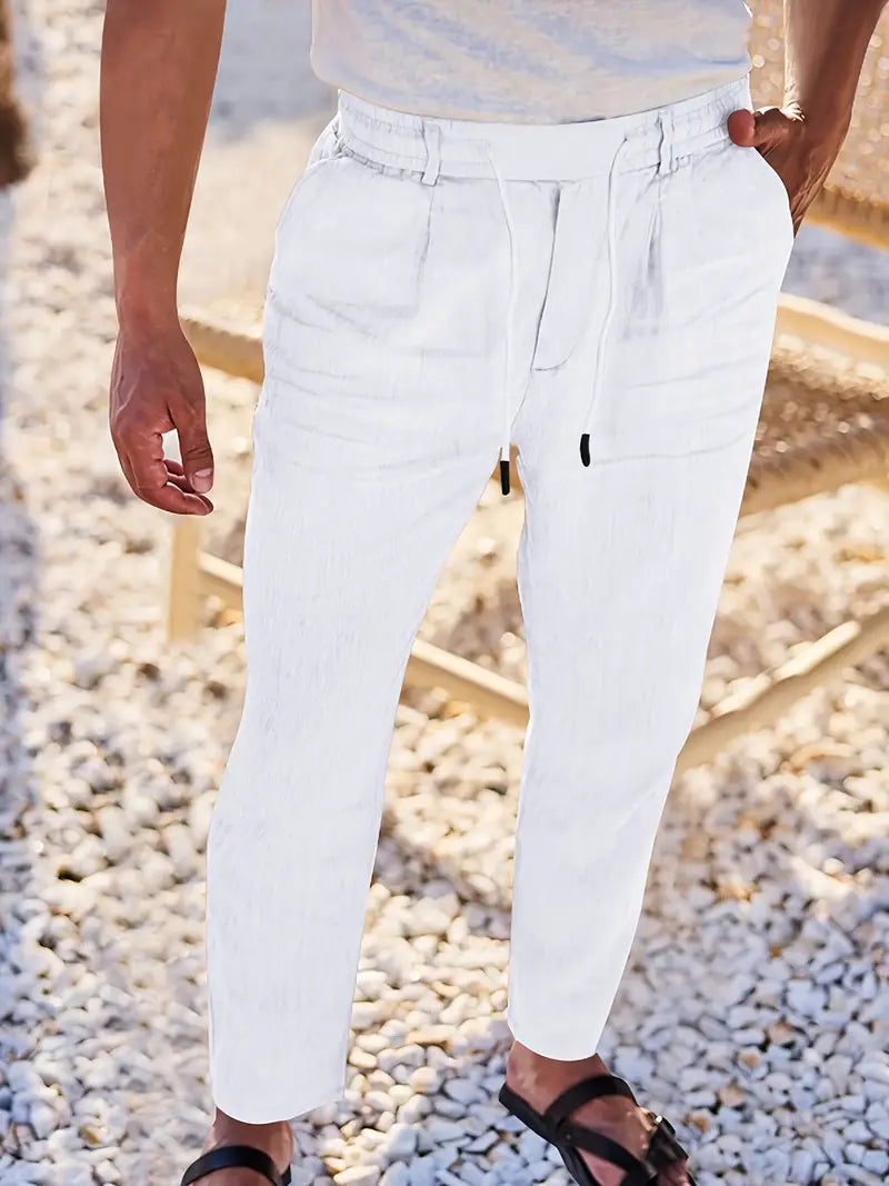 Norbert | Pantalon Large en Lin à Cordon