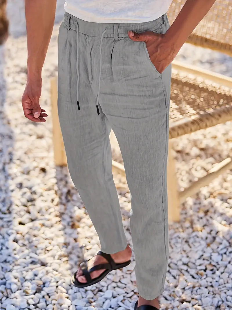 Norbert | Pantalon Large en Lin à Cordon