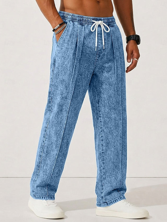 Stanley | Pantalon Coton Délavé à Cordon