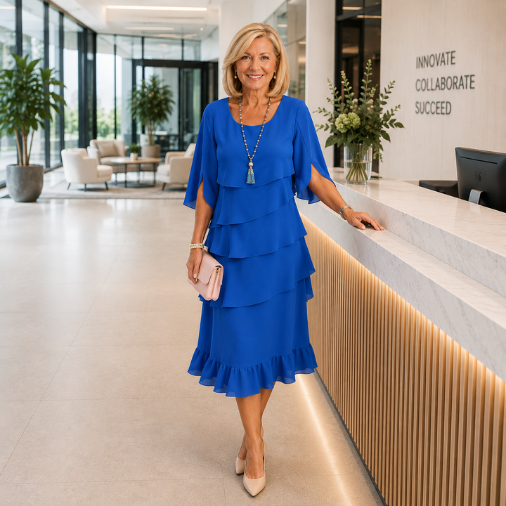 BRENT | Elegant Layered Midi Dress