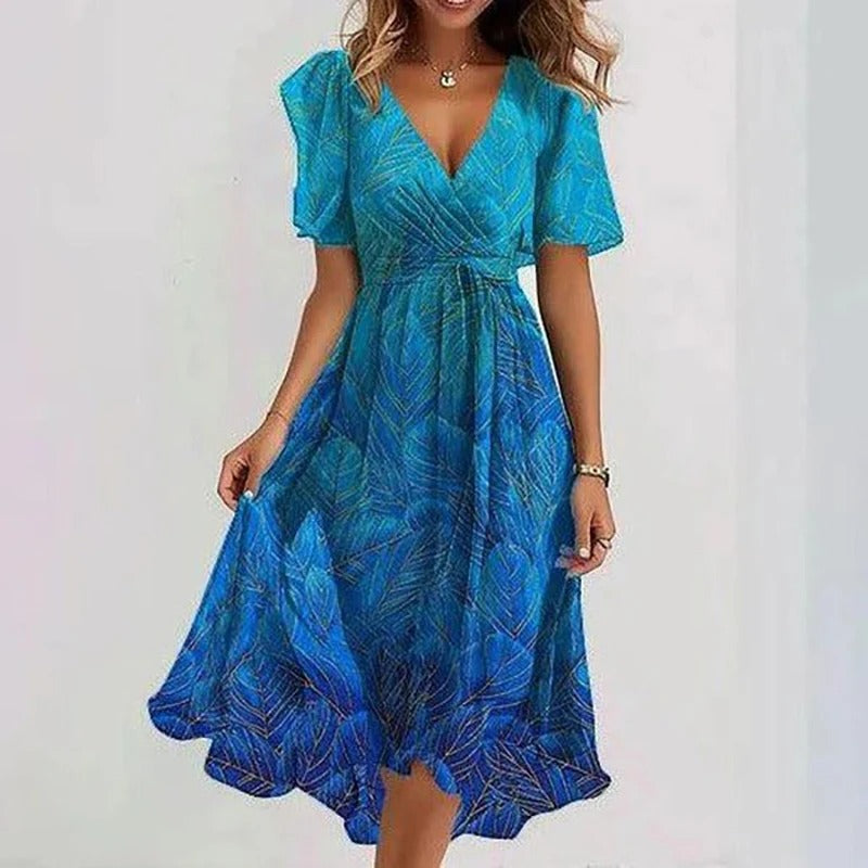 Solange | Robe Élégante Colorée