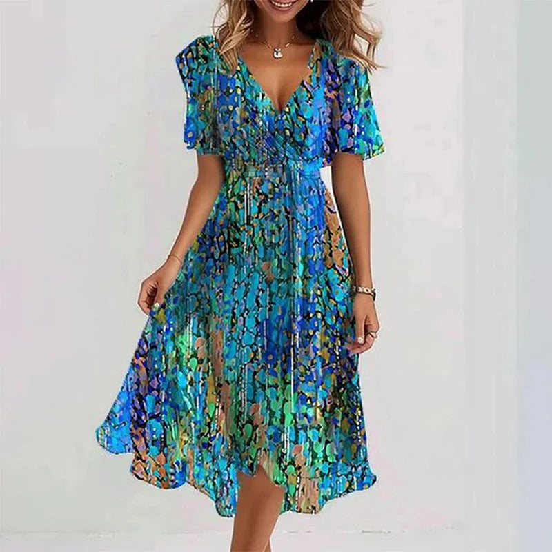 Solange | Robe Élégante Colorée