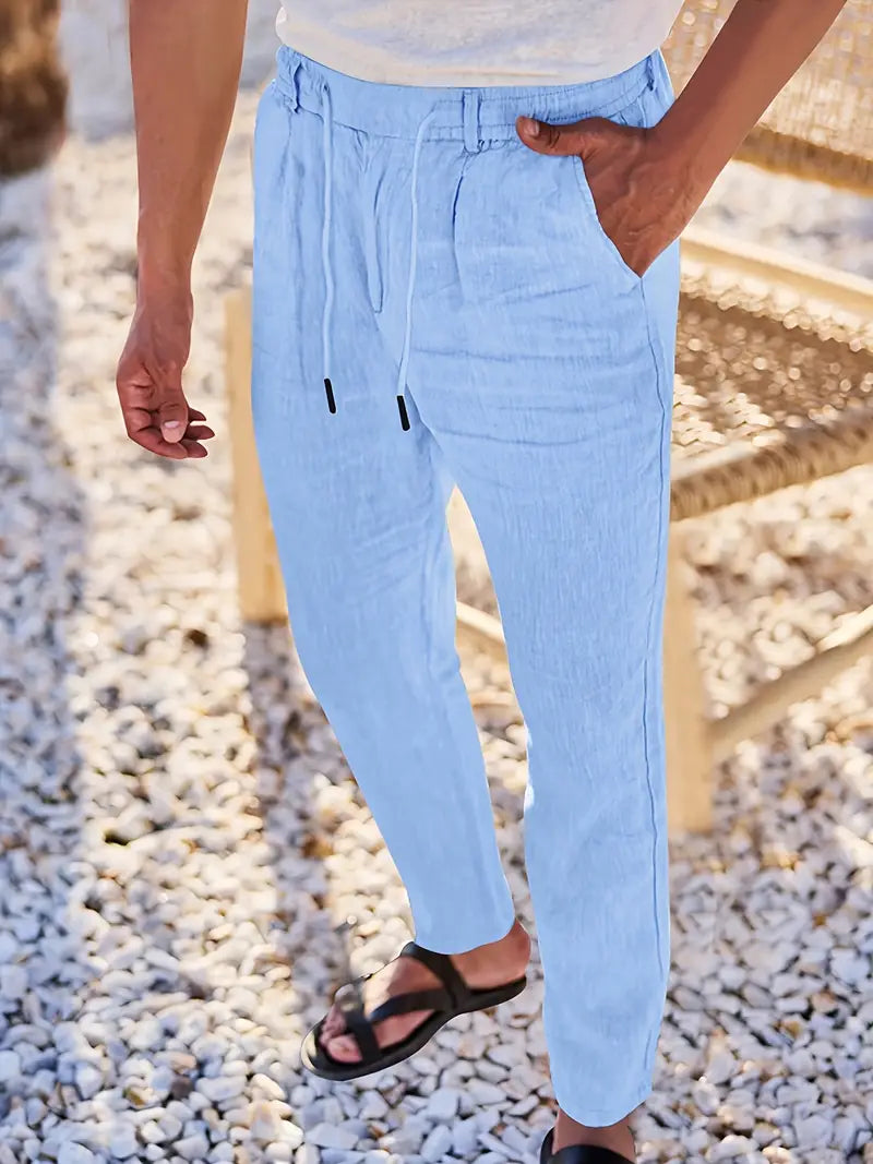 Norbert | Pantalon Large en Lin à Cordon