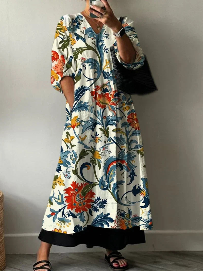 Tiana | Robe de Plage Fleurie Élégante