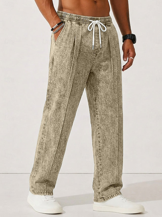 Stanley | Pantalon Coton Délavé à Cordon