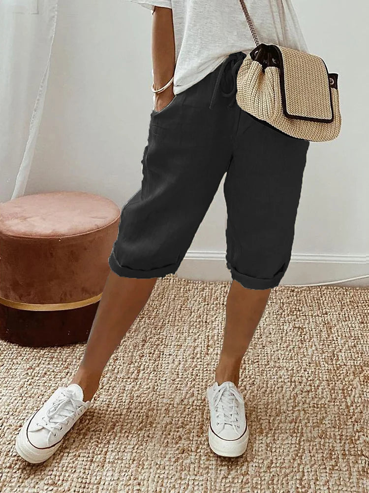Béatrice | Short Élégant Confort Lin et Coton