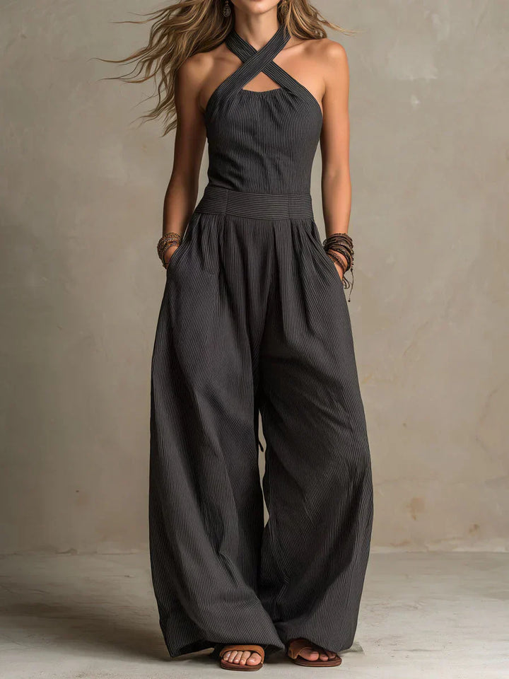 ADRIANA | Elegant Jumpsuit with Crossed Neckline