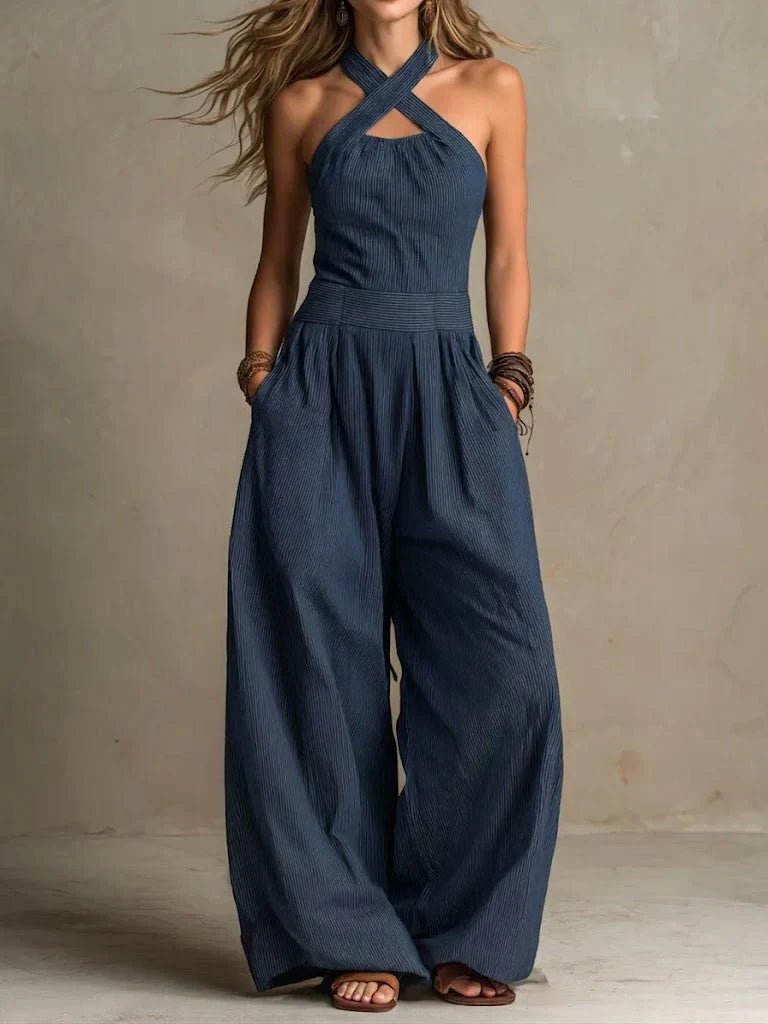 ADRIANA | Elegant Jumpsuit with Crossed Neckline