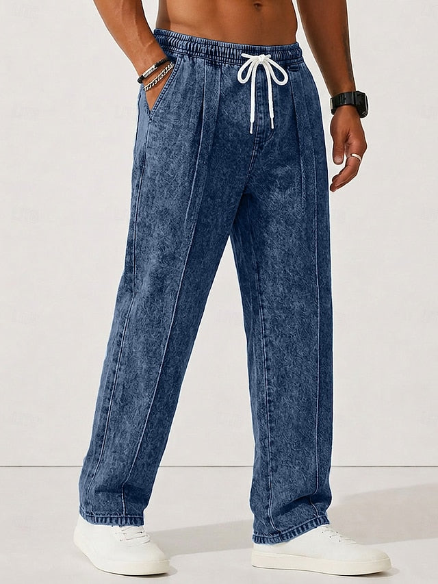Stanley | Pantalon Coton Délavé à Cordon