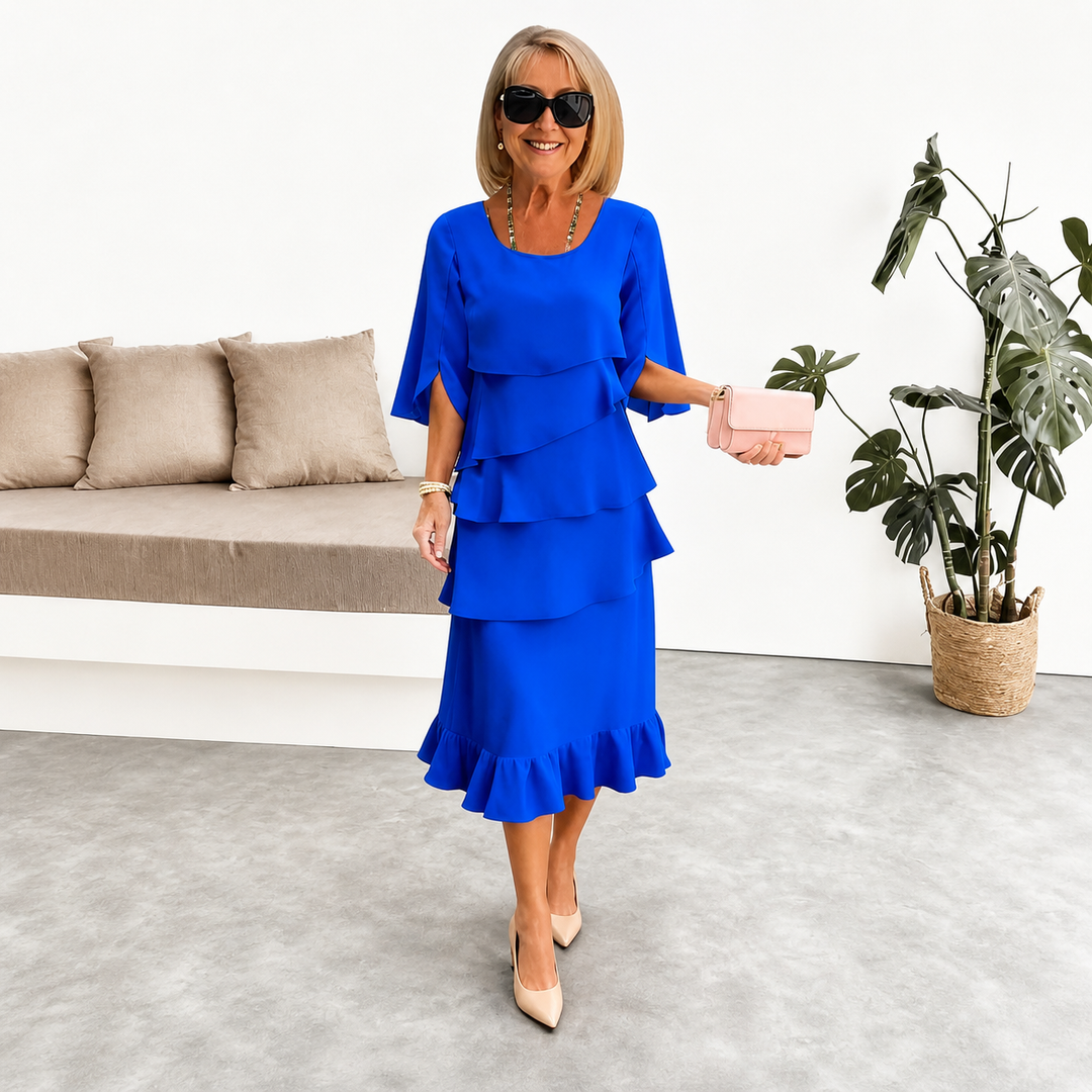 BRENT | Elegant Layered Midi Dress