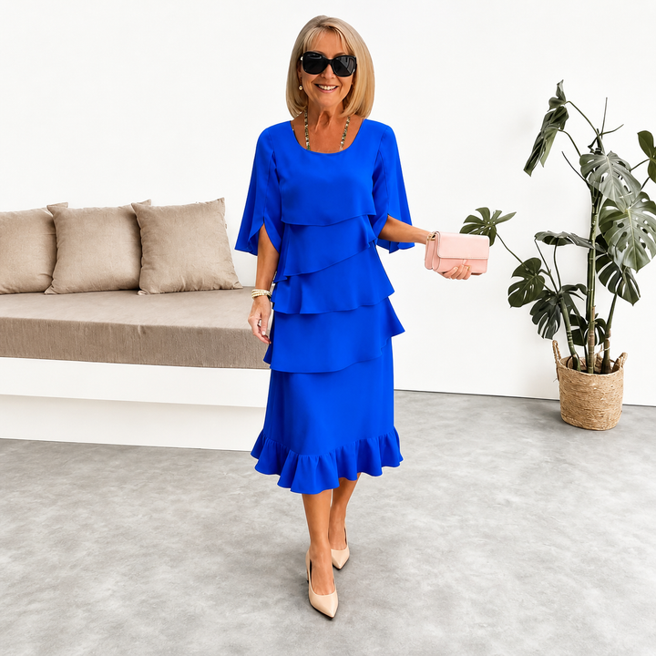 BRENT | Elegant Layered Midi Dress