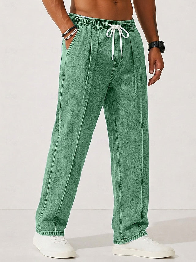 Stanley | Pantalon Coton Délavé à Cordon