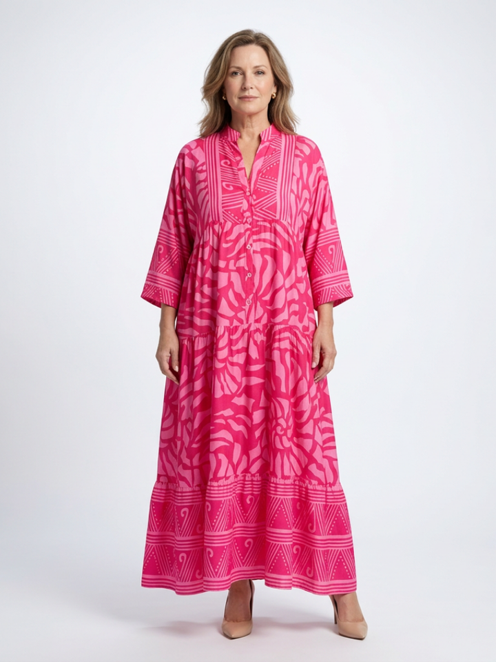 MARIELLE | Button Front Midi Dress