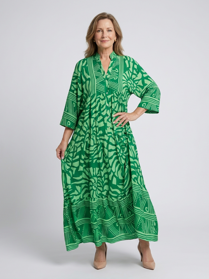 MARIELLE | Button Front Midi Dress