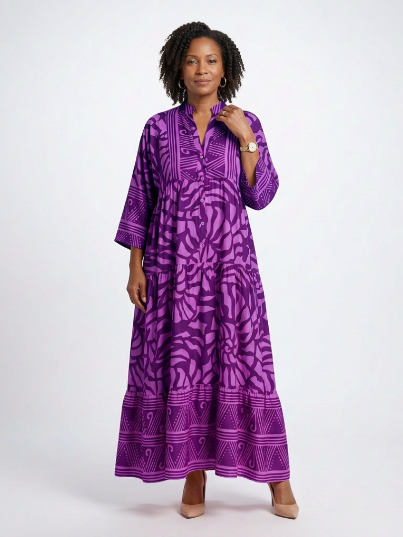MARIELLE | Button Front Midi Dress