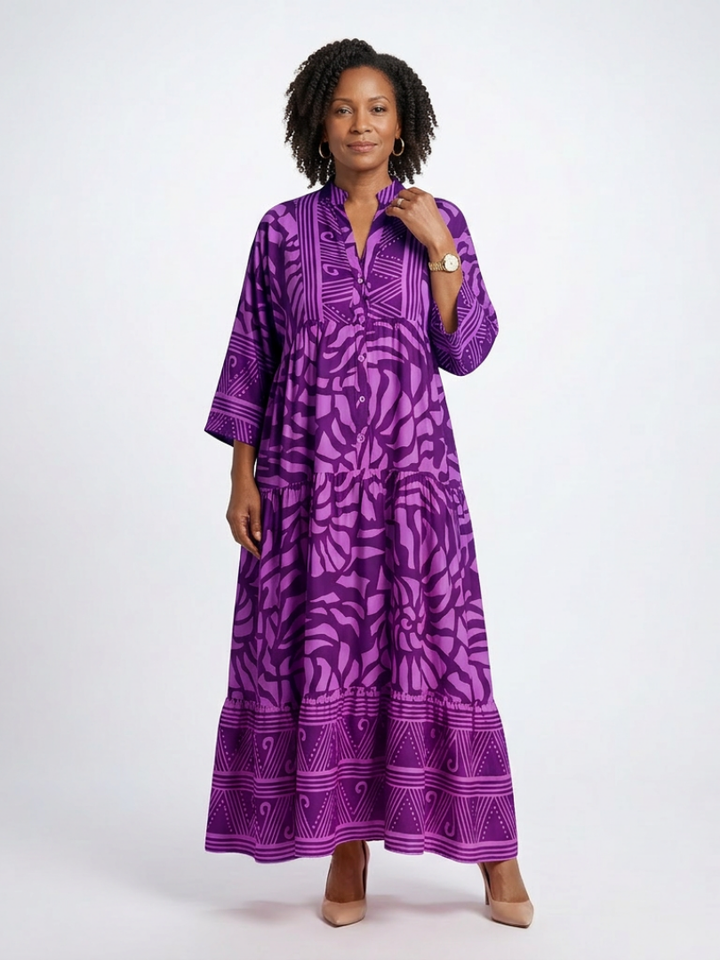 MARIELLE | Button Front Midi Dress