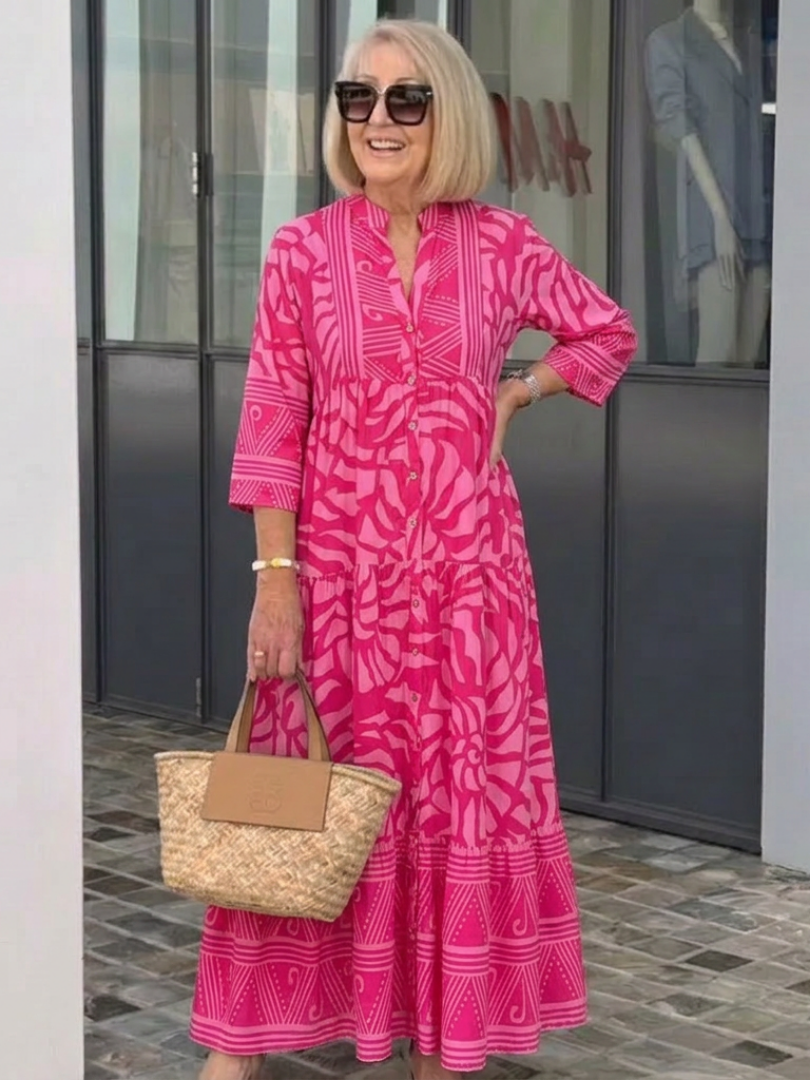 MARIELLE | Button Front Midi Dress